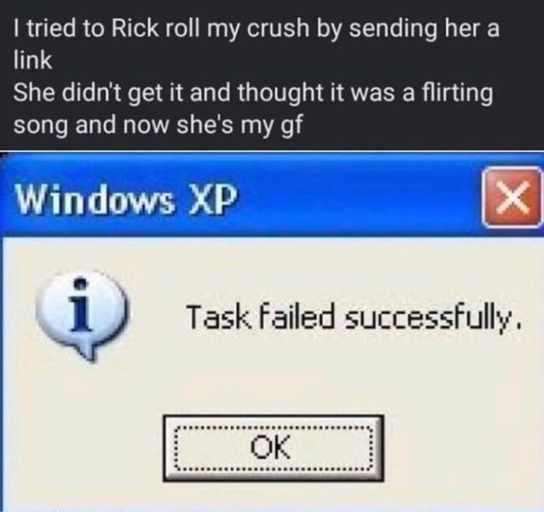 a computer screen with a window xp error